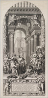 KG 07175
<br/>
Verdrijving van de Spaanse tirannie (Goudse Glazen)
<br/>
<em>Tanjé, Pieter (1701/1702-1761)</em>
